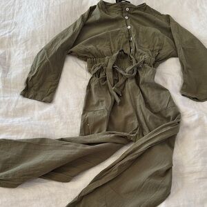 Zanzea Collection jumpsuit, green one piece, womens S